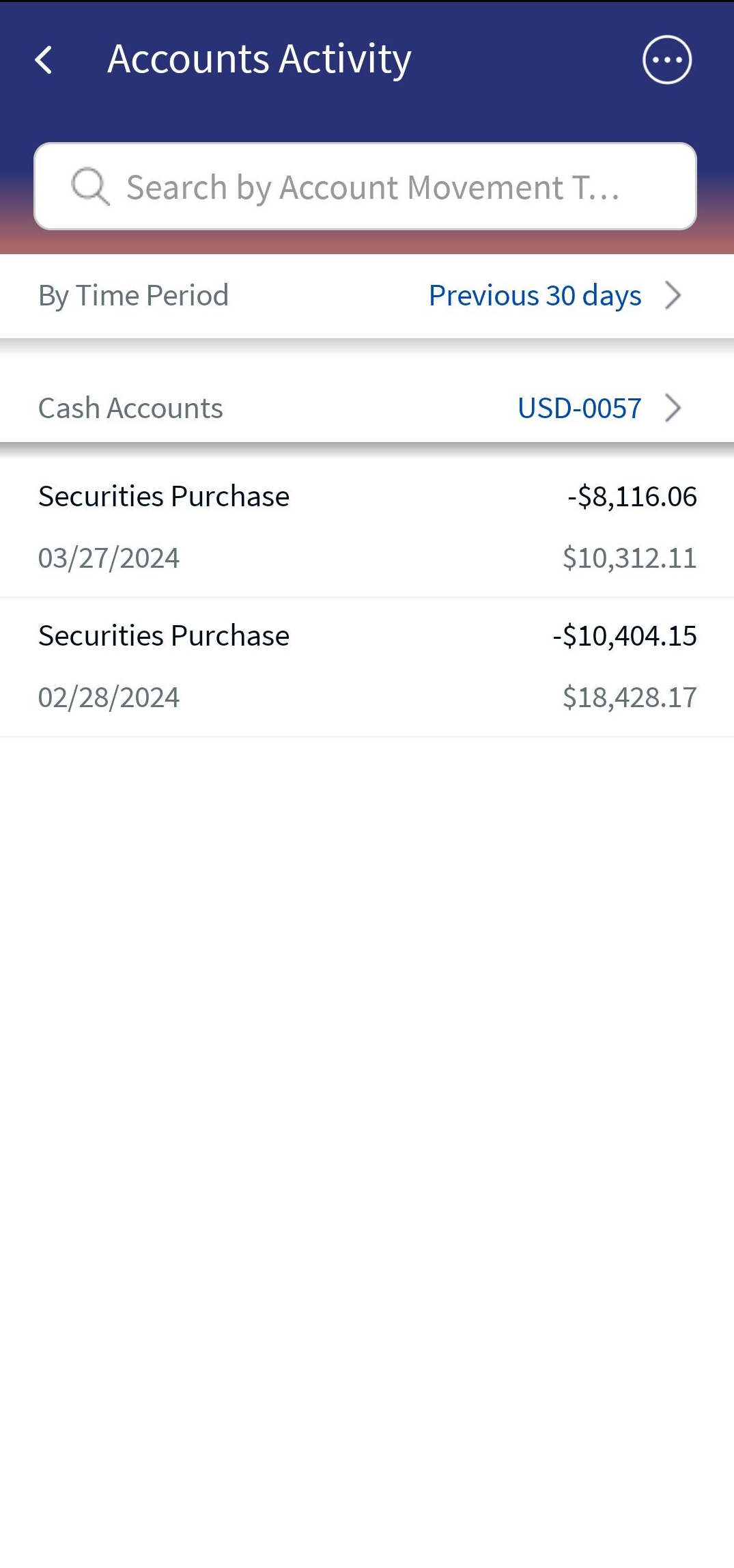 Account Activity